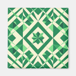 Smaragdgrön geometrisk stjärnmönster magnet