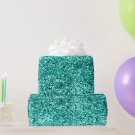 Smaragdgrön glitter födelsedag presentpapper