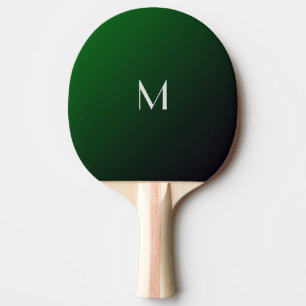Smaragdgrön gradient -  fet monogram pingisracket