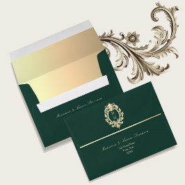 Smaragdgrön Guld Barock Bröllop