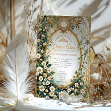 Smaragdgrön guld Quinceanera spansk Sweet 15