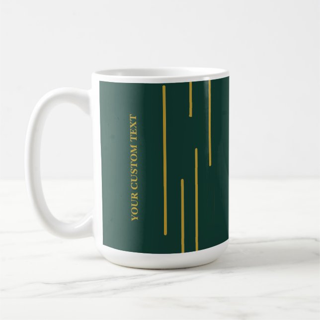 Smaragdgrön guldgeometrisk personlig mugg (Vänster)