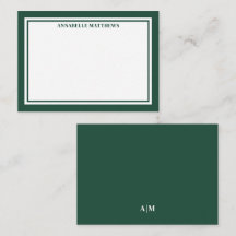 Smaragdgrön Kant Minimalistisk Monogram