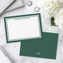 Smaragdgrön Kant Minimalistisk Monogram