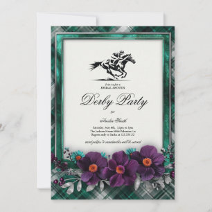 Smaragdgrön Kentucky Derby Bröllopsdusch-inbjudan Inbjudningar