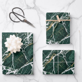 Smaragdgrön Marmor Elegant Guldådring Present