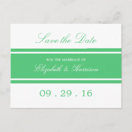 Smaragdgrön modern bröllopsinbjudan meddelande vykort