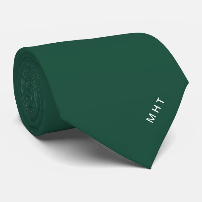Smaragdgrön Modern Initial Minimalist Monogram Slips (Rullad)