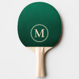 Smaragdgrön monogram pingisracket