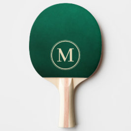 Smaragdgrön monogram pingisracket