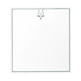 Smaragdgrön Monogrammerad Golf Anteckningsblock