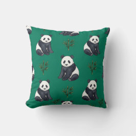 Smaragdgrön Panda Kudd Kudde
