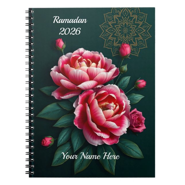 Smaragdgrön Ramadan Anteckningsbok (Framsidan)
