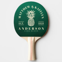 Smaragdgrön Tropisk Bröllopssköldpäron Pingisracket