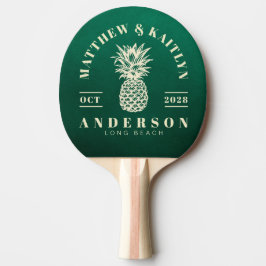 Smaragdgrön Tropisk Bröllopssköldpäron Pingisracket