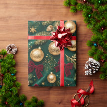 Smaragdgrön Velvet Lyx jul,Guld Ornament