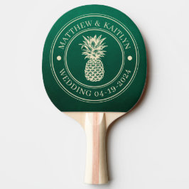 Smaragdgröna bröllopsnamn för ananas pingisracket