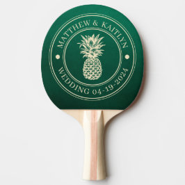 Smaragdgröna bröllopsnamn för ananas pingisracket