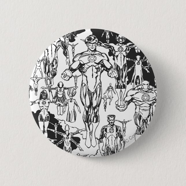 Smaragdgryning täcker, svartvitt knapp (Framsida)