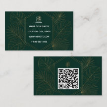 Smaragdguld Tropisk QR-kod Affärsprofil
