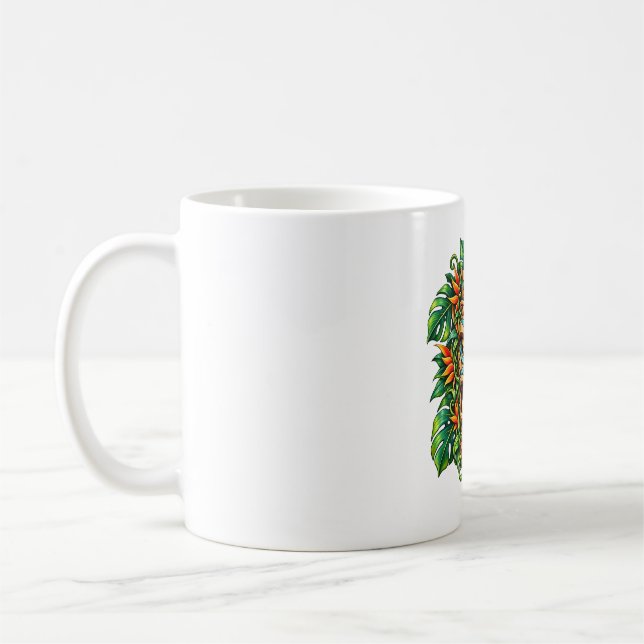 Smaragdporslin Tikibords-mugg Kaffemugg (Vänster)