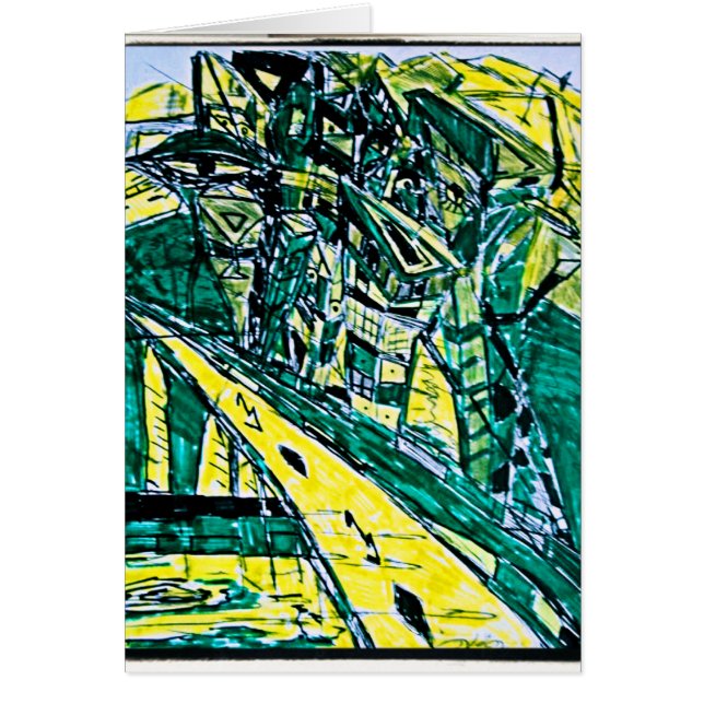 SMARAGDSTADSTECKNING HÄLSNINGSKORT (Framsidan)