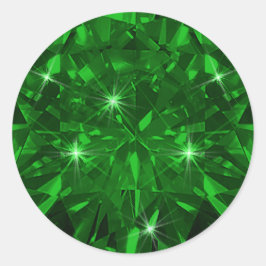 Smaragdstens-inbjudan Kuvert Presentförpackning Runt Klistermärke