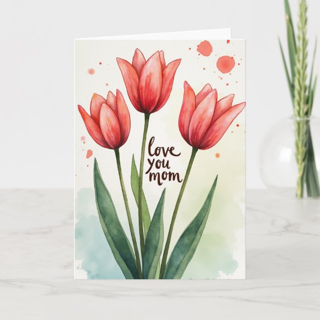 Smaragdstjälk Blomsterkort Kort (Framsida)