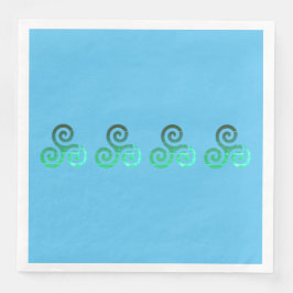 Smaragdtriskele Forntida Keltiskt Symbol Pappersservett