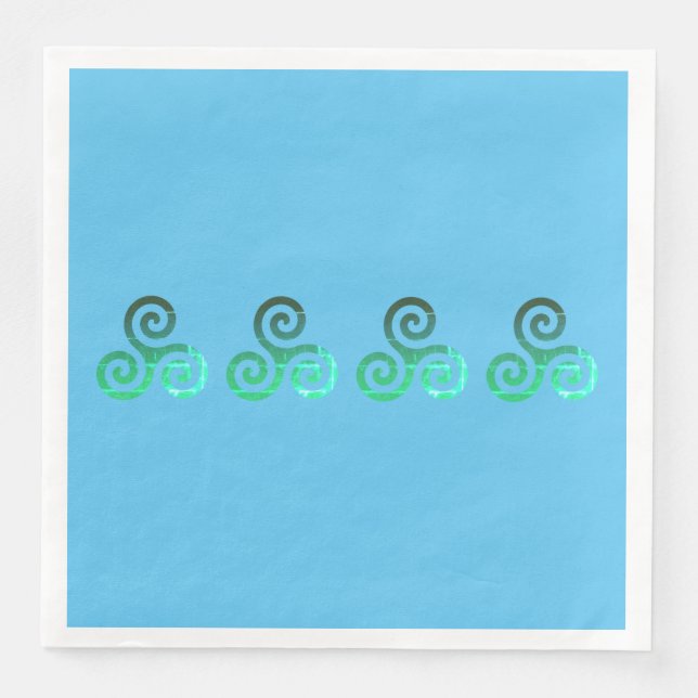 Smaragdtriskele Forntida Keltiskt Symbol Pappersservett (Framsida)