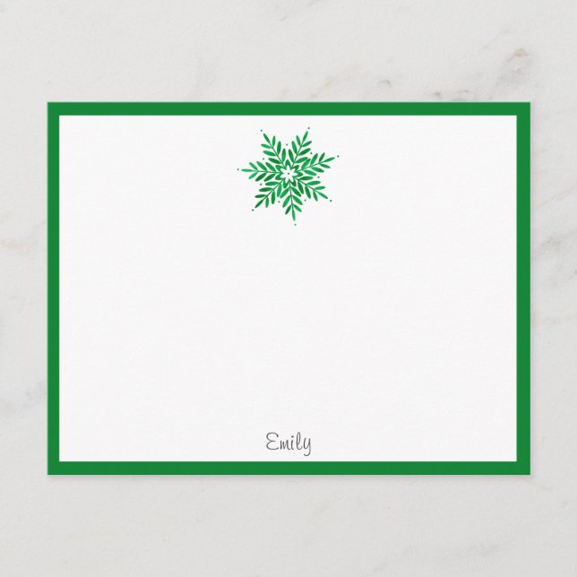 Smaragdvattensnöflinga  anteckningskort (Framsida)