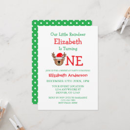 Småren Jul 1:a födelsedagen Inbjudningar