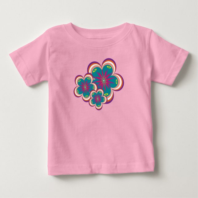 Smärre Blooms Baby T-Shirt (Framsida)