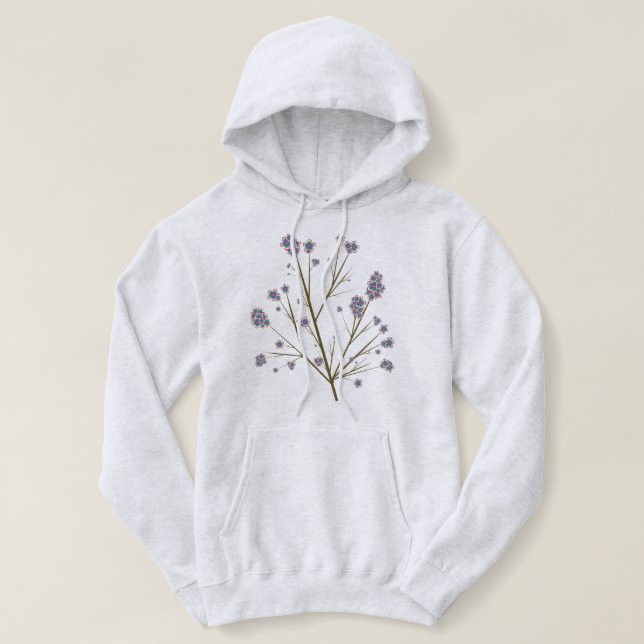 Smärre Blooms Pullover Hoodie T Shirt (Design framsida)