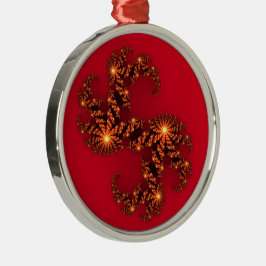 Smärre skönhet i levande 3D-konsmisk konst Julgransprydnad Metall