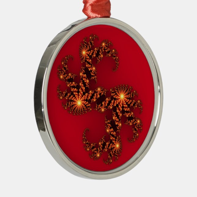 Smärre skönhet i levande 3D-konsmisk konst Julgransprydnad Metall (Höger)