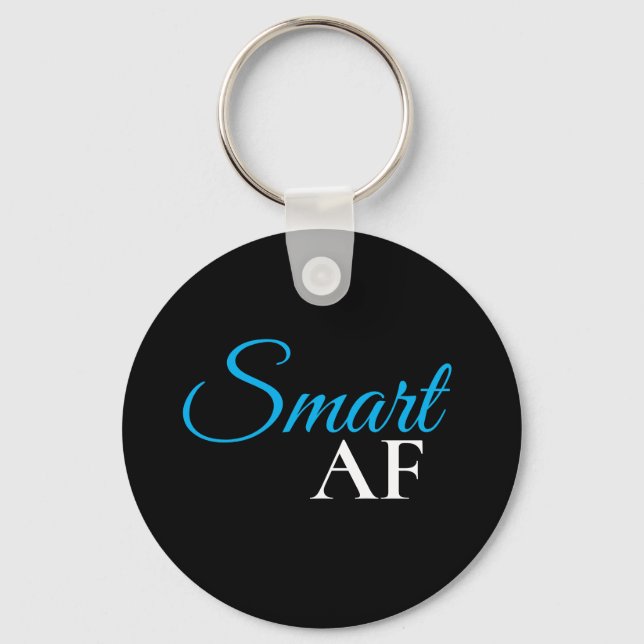 Smart AF Blå Uttrycksfull Nyckelring (Framsida)