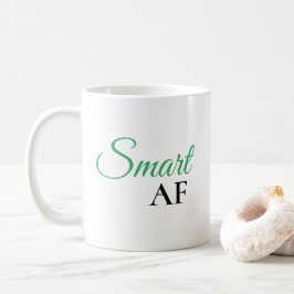Smart AF Grön Uttrycksfull Deklaration Kaffemugg