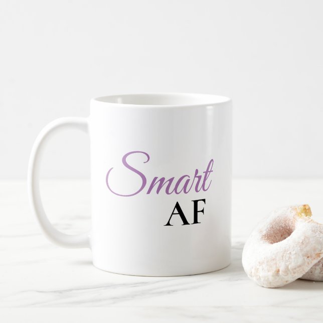 Smart AF Lila Expressiv Deklarativ Kaffemug Kaffemugg (Med munk)