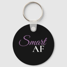Smart AF lila uttrycksfull nyckelring
