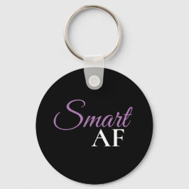 Smart AF lila uttrycksfull nyckelring
