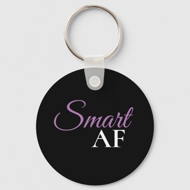 Smart AF lila uttrycksfull nyckelring (Framsida)