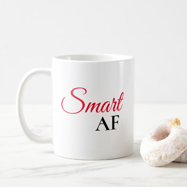 Smart AF Röd Uttrycksfull Mugg (Med munk)
