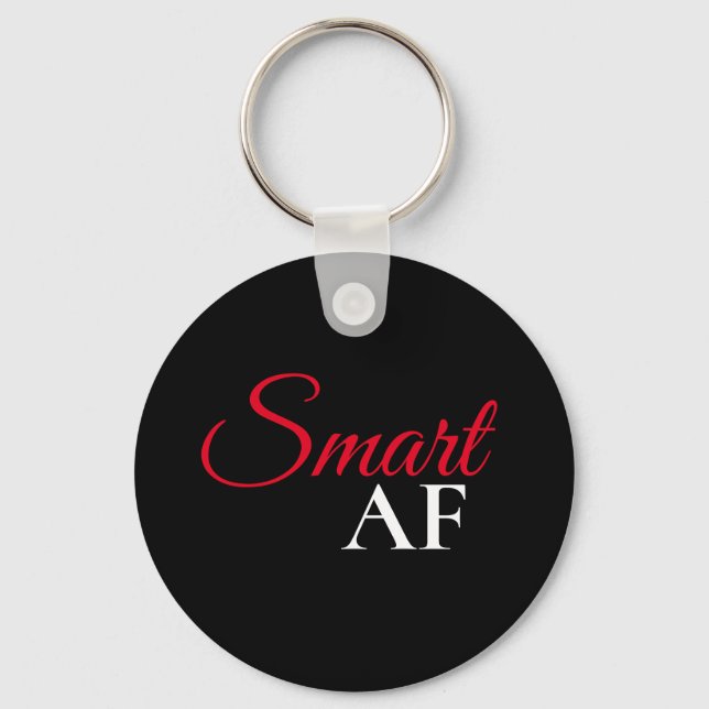 Smart AF Röda Uttrycksfull Nyckelring (Framsida)