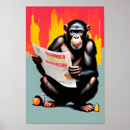 Smart Ape-Poster - Anpassade Chimp Wall Art Poster