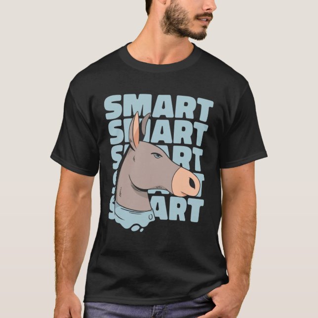 Smart Åsna Åsna Mini Häst T Shirt (Framsida)