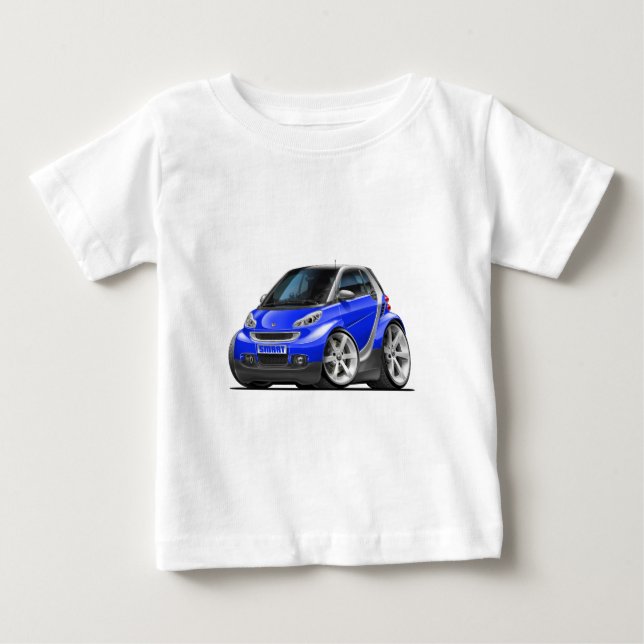 Smart blå bil t-shirt (Framsida)