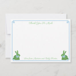 Smart Blek Blue Boxwood Bunny Boy Shower Tack Kort