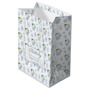 Smart Blue och White Bröllop Bridesmaids Tack