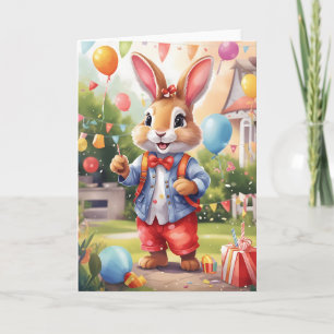 Smart bunny, fira utomhus i trädgården Kort